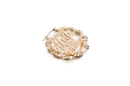 "Chicago Girls" Bamboo Hoops (GOLD)